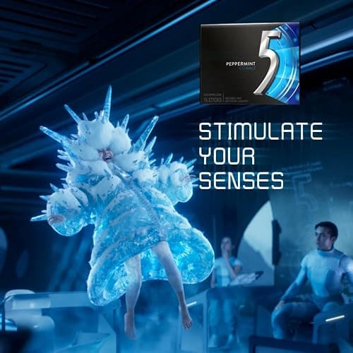 5 GUM Peppermint Cobalt Sugar Free Chewing Gum Bulk, Stimulate Your Senses While Listening to Your Favorite Music, Mini Purse Essentials, 15 Sticks (Pack of 10) thumbnail 3