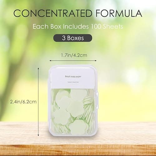 300pcs Portable Hand Washing Soap Sheets, Scented Mini Soap Sheets, Disposable Soluble Soap for Outdoor Travel, Camping, Hiking (Mix) - Mix thumbnail 2