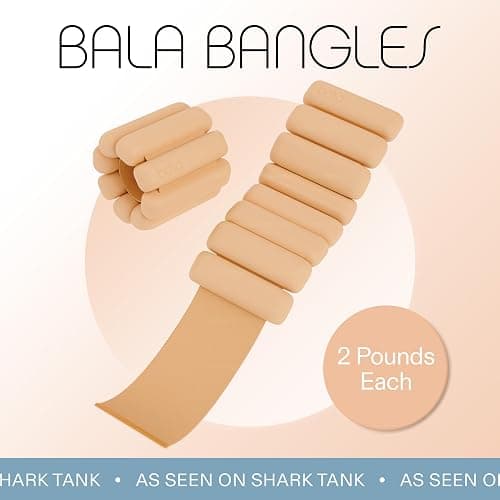 Bala Bangles Wrist & Ankle Weights for Women & Men - Adjustable Silicone Weighted Bracelet Set for Gym, Yoga, Pilates, Cardio & Strength Training - Wearable Arm & Leg Workout Weights thumbnail 2
