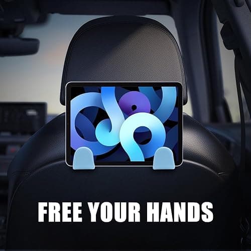 YUPIKJI 4PCS Car Seat Headrest Hooks, Plastic Auto Rear Seat Hook Hangers, Multi-Functional Hidden Seat Hooks, Car Interior Storage Accessories for Purse Handbag Coats Grocery Bags (Blue) thumbnail 7
