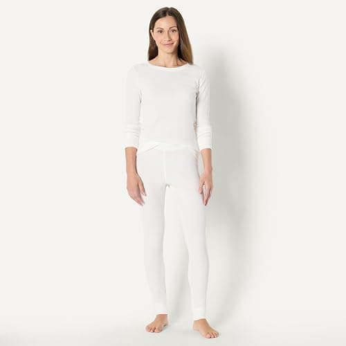 Amazon Essentials Women's Slim-Fit Cotton Waffle Knit Long-Sleeve Thermal Pajama Set thumbnail 5