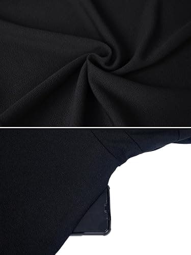 Mokayee Womens Summer V Neck Ruffle Short Sleeve Fit and Flare Knee Length Church Wedding Guest Dresses with Pockets thumbnail 6