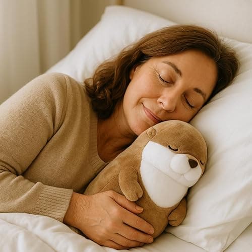 WEIGEDU Otter Stuffed Animals Sleeping Plush Toys with Embroidered Eyes for Boy Girl Kids Birthday Christmas Bedtime Gifts, 12 inches thumbnail 4