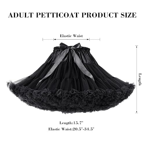 SISROL Women's Puffy Layered Short Tulle Petticoat Skirt for Lolita Cosplay thumbnail 2
