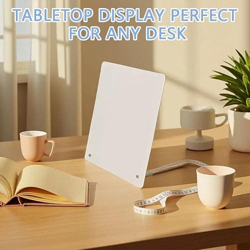 Magnetic Board 16.5" x 11.8" Metal Magnet Bulletin Board Memo Display Boards with Support Screws for Desk Wall thumbnail 6