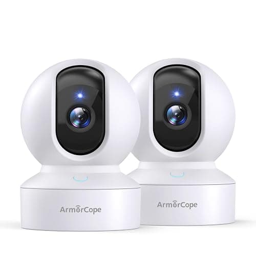Armorcope Pet Camera, 2K HD Dog Camera with Phone APP, 360° Pan/Tilt View Puppy Cam, One Click Call for Baby Monitor, MagivPix Night Vision,Motion Tracking Alarm with Cloud/Local SD -2 Pack - Image 1