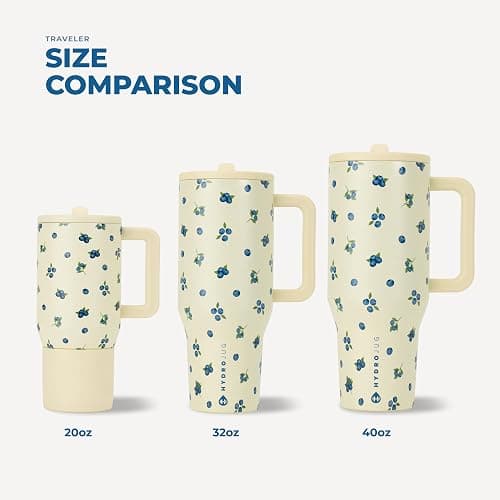 HydroJug Traveler 32oz, Insulated Tumbler with Handle & Straw, Freshly Pick'd thumbnail 6