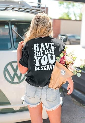 ASTANFY Oversized Tshirts for Women: Deserve Day Shirt Funny Skeleton Shirts Casual Oversized Graphic Tees Tops thumbnail 2