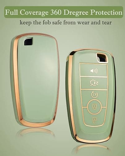 Key Fob Cover for Ford with Keychain Explorer Bronco Escape Edge Expedition Mustang F150 Lincoln ( Ivory) thumbnail 3