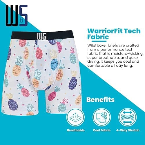 Warriors & Scholars | Mens Boxer Briefs | Boxer Briefs for Men Pack of 6 | Mens Boxer Briefs Underwear | Boys Boxer Briefs thumbnail 3