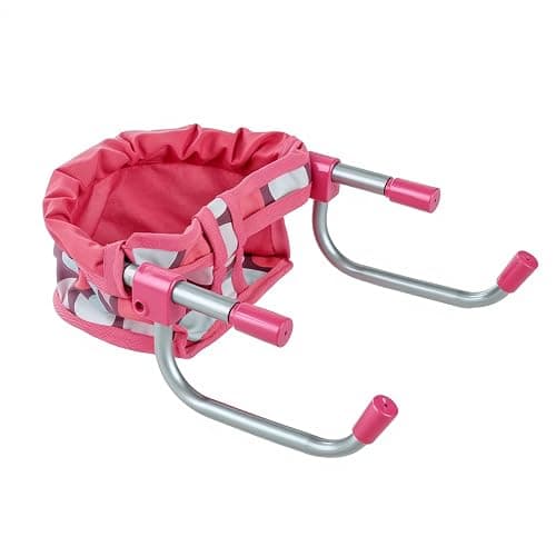 BABESIDE Baby Doll High Chair for 12–20 Inch Dolls, Foldable Table Seat | Clip-on doll chair folds flat for storage and travel; fits most 12–20 inch dolls and attaches to compatible table edges thumbnail 4