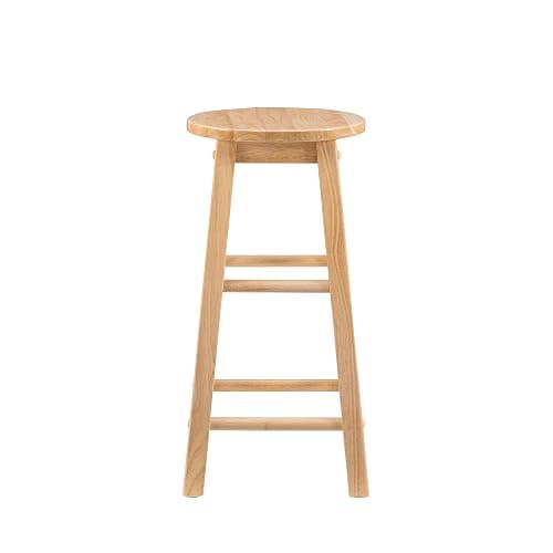 Linon Natural Barstool with Round Seat, 24-Inch thumbnail 8