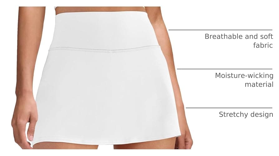 DLOODA Womens Skort Tennis Skirt with Pocket Shorts Mini Golf Skirts High Waisted Athletic Skorts Summer Workout thumbnail 4