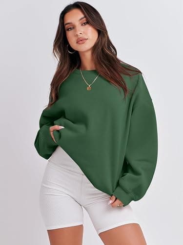 ANRABESS Womens Sweatshirts Crewneck Fleece Oversized Pullover Sweaters Fall Winter Cute Tops Teen Girls Preppy Clothes 2025 thumbnail 6