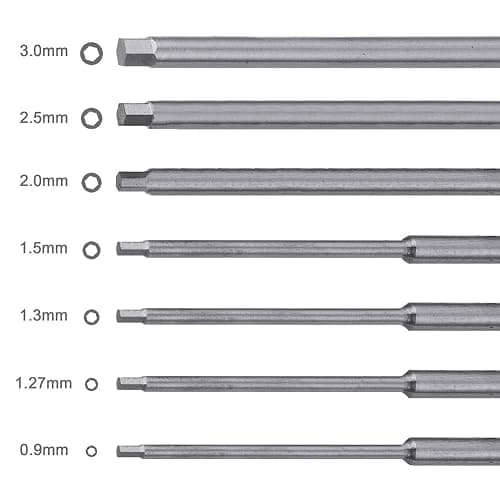 7pcs Hex Screw Driver Set RC Tools Kit 0.9mm 1.27mm 1.3mm 1.5mm 2.0mm 2.5mm 3.0mm Hexagon Screwdriver for Traxxas Arrma Axial Losi Redcat RC Quadcopter Helicopter FPV Racing Drone Models thumbnail 3
