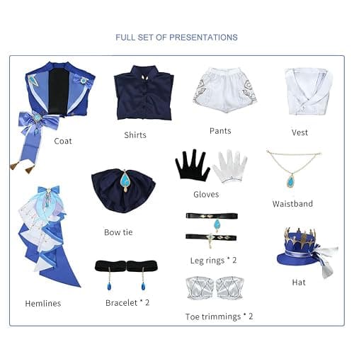 JMOBEU Women Costume Outfit Halloween White Uniform Dress Suit Full Set thumbnail 2
