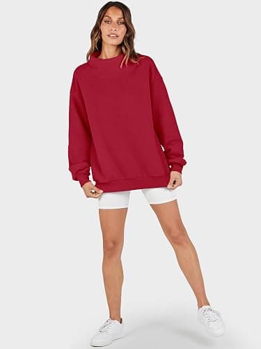ANRABESS Womens Oversized Sweatshirts Turtleneck Pullover Long Sleeve Hoodies Tops 2025 Fall Fashion Preppy Outfits thumbnail 9