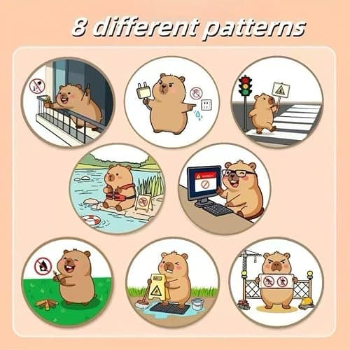 Capybara Stickers Funny Cute Animal 2 Rolls 1000 Sheets Total Capybara Gifts for Kids Teens Kawaii Stickers for Water Bottles Laptop Scrapbook thumbnail 5
