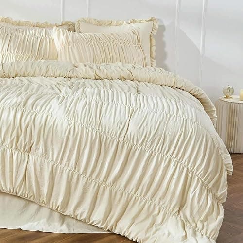 QIUMING Flauschiges Bettbezug-Set im Bohemian-Stil, knitterfrei, für alle Jahreszeiten, mit Bettbezug und Kissenbezug, Doppelbett, Queensize-Bettbezug-Set thumbnail 4