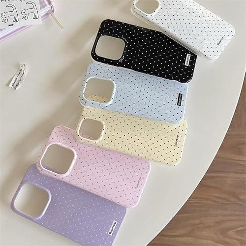 Reownest Case for iPhone 14 Pro Max, Soft TPU Protective Phone Case with Aesthetic Cute Dot Simple Design for Women Girls - Pink thumbnail 5