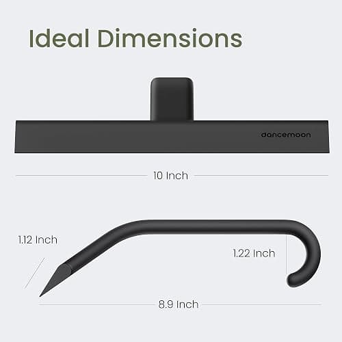 dancemoon JustHang Shower Squeegee for Glass Doors, All-One-Piece Silicone with Built-in Hook Design for Easy Hanging, Household Window Mirror Squeegee for Bathroom, Glass, Kitchen, Tile Wall, Car thumbnail 3