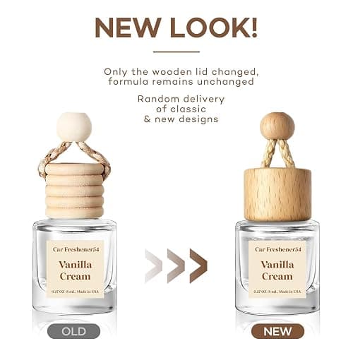 HoogaLife Car Air Freshener Diffuser 2 Pack Hanging Air Freshener Diffuser - Vanilla Cream Fragrance Oil Air D iffuser for Car, 45+ days Long Lasting Fragrance Made in USA C ar Air Fresheners (V54) thumbnail 2