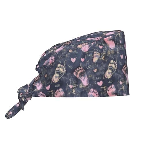 Starry Night Cardiac Adjustable Working Caps with Sweatband Scrub Hats Surgical Headgear for Women/Men - Image 1