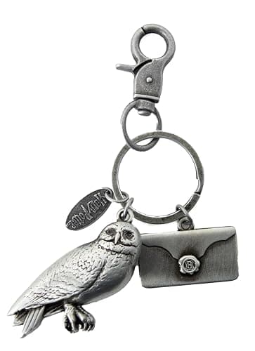 Licensed Harry Potter House Spinner Keyrings, Platform 9 3/4 and Hedwig Spinner Keychain, Harree Birthday, Hedwig and Golden Ticket Keyrings, 9 Styles - Image 1
