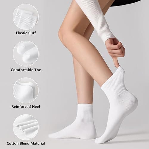 DIBAOLONG Womens Mini Crew Socks Casual Cute Soft Ankle Socks 6 Pairs, Size 5-10 thumbnail 3