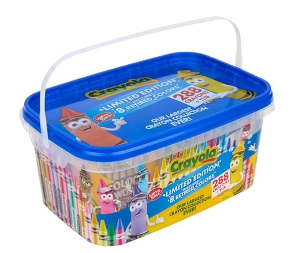 Crayola Crayon Tub - Limited Edition Colors (288ct), Bulk Coloring Crayons for Kids, Stocking Stuffers for Kids, Holiday & Christmas Gifts for Toddlers, Ages 3+ thumbnail 6