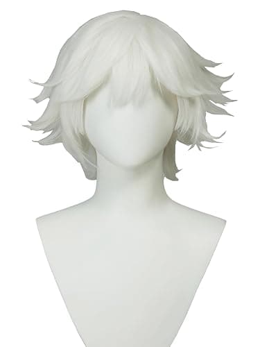 Micotaku Miraculous Ladybug Officially Licensed Cat Blanc White Short Cosplay Wig - Image 1