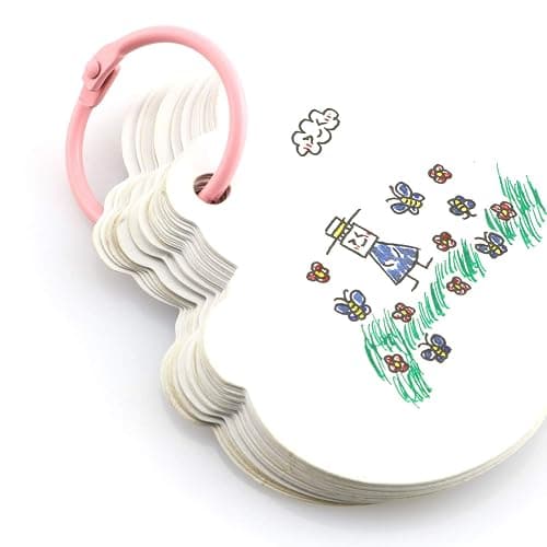 Lind Kitchen 50pcs 1" Book Ring Metal Loose Leaf Ring,Book Binder Hinged Buckle Rings Scrapbook Sketchbook Craft Photo Album DIY Binding Ring 25mm(Pink) thumbnail 6