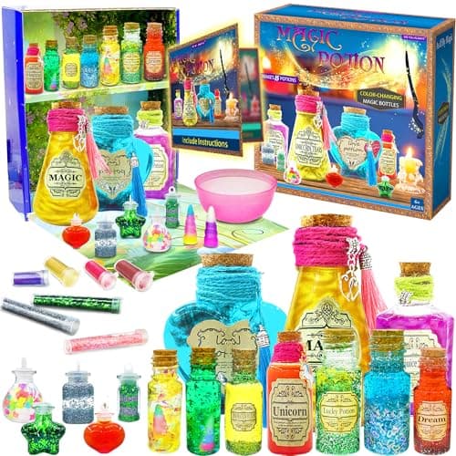 See You Always Magic Fairy Potion Kits for Kids - DIY 15 Larger Bottles Witches' Magical Color Changing Potions Art Craft Kit, Fairy Decorations Creative Magic Kit Toys for Girls - Image 1