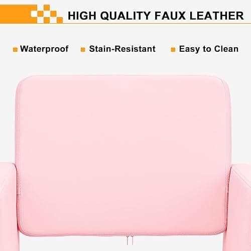 Barber Salon Chairs for Hair Stylist, Hydraulic Hair Salon Chair, Pink | Heavy Duty, 360 Degree Swivel, Adjustable Height, Styling Braiding Hairdressing Chair, for Beauty Salon Equipment thumbnail 6