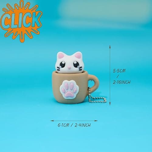 minihope Click Fidget Keychain – Cute Stress Relief Gadget – Pocket Button Clicker for Focus, Fun & Bag Charm Us thumbnail 5