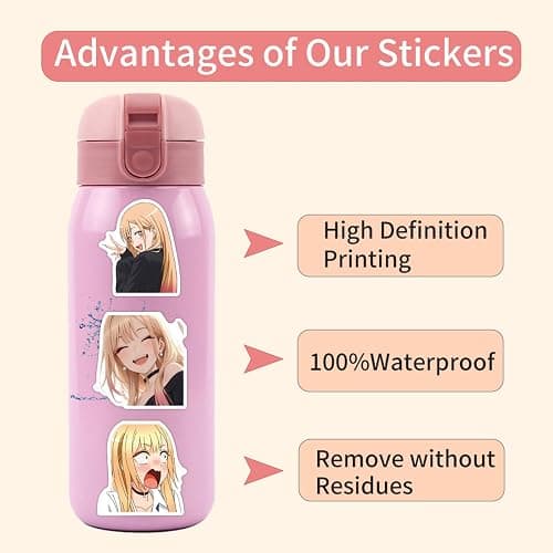 LTZSTONE Cartoon My Dress-Up Darling 55pcs Stickers for Water Bottles,Vinyl Waterproof Durable Laptop Sticker(XSGYRAHFX) thumbnail 8
