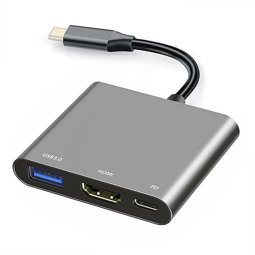 USB C to HDMI Multiport Adapter with Charging Port, HDMI to USB C Hub Adapter for Monitor to Laptop, USB-C to USB 3.0 Adapter 10Gbps, USBC HDMI Adapter 4K Converter for Mac iPad pro MacBook Chromebook - Image 1