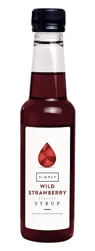 Simply Wild Strawberry Syrup, Vegan & Nut Free Flavoured Syrup for Coffee, Cocktails & Baking (250ml) - Image 1