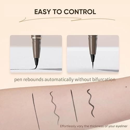 JUDYDOLL Ultra-Fine Liquid Eyeliner - Precision Tip for Flawless Application, Long-Lasting & Smudge-Proof, Quick-Drying, Waterproof, Ideal for Beginners, Stocking Stuffers (#01 Black) thumbnail 3
