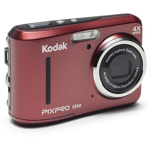 Kodak PIXPRO Friendly Zoom FZ43-RD 16MP Digital Camera with 4X Optical Zoom and 2.7" LCD Screen (Red) thumbnail 3