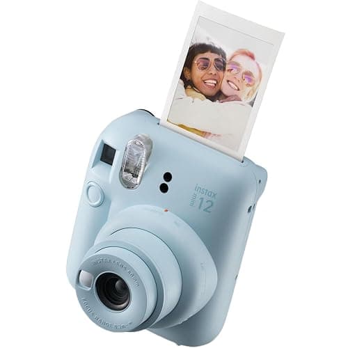 Fujifilm Instax Mini 12 Instant Camera + MiniMate Accessory Bundle & Compatible Custom Case + Fuji Instax Film Value Pack (50 Sheets) Flamingo Designer Photo Album (Pastel Blue) thumbnail 8
