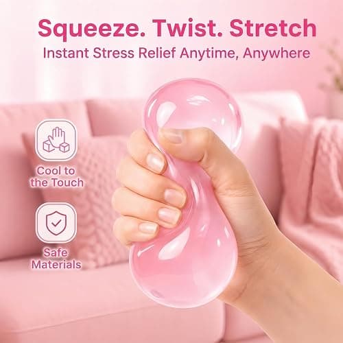 2Pcs Coconut Oil Squishy, Shapeable No Rebound Stress Relief Ball, Fun Sensory Fidget Toy, Fun Anxiety Gift for Adults & Kids. thumbnail 6