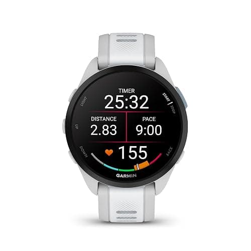 Garmin Forerunner 165, Running Smartwatch, Colorful AMOLED Display, Training Metrics and Recovery Insights, Whitestone thumbnail 2