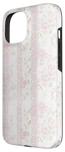 Aesthetic Pink Coquette Blushing Quilt Floral Flowers Case for iPhone 15 thumbnail 2