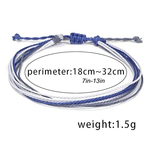 Yfstyle Handmade Summer String Bracelets for Women - Boho Braided Adjustable Beaded Waterproof Surfer Beach Bracelet Jewelry for Women Men thumbnail 4