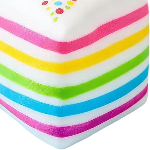 Rainbow Cakes Stress Ball 10x10x9.5cm Soft Rainbow Cake Squeezing Toy Exercises Fingertip Jumbo Food Fidget Dessert With Stress Relief Stretchy Cake Squeeze Toys For Working And Studying thumbnail 8