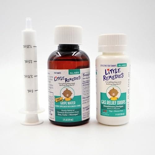 Little Remedies New Baby Essentials Kit with Saline Nasal Spray, Diaper Rash Cream, Gas Relief Drops, Gripe Water & More, Safe for Newborns thumbnail 8