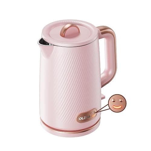 OLEGA Electric Tea Kettle: 1200W Fast Boil Electric Water Kettles 1.5L | Stainless Steel Kettle; Large Electric Water Kettle; Plastic Free Teapot; Auto Shut-Off Water Boiler; Fast Boil Kettles - Image 1