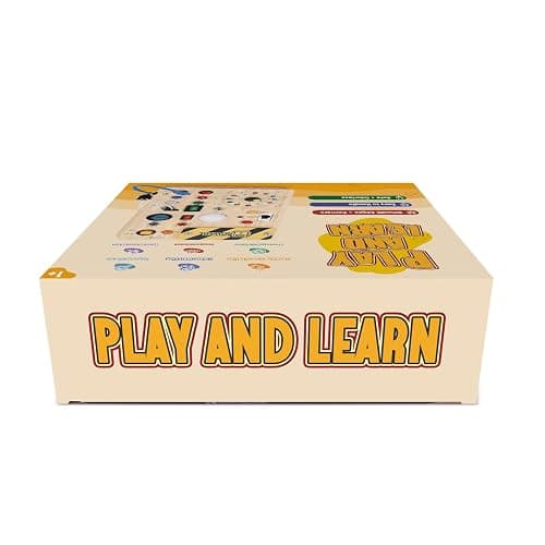 Iabedi Busy Board, Montessori Toy for 1-3 Years Old, Wooden Toddler Sensory Travel Toy, Ideal Gift for 1+ Year Old Boys (Busy Board Plus V2), Medium, Yellow - Busy Board Plus V2 thumbnail 9