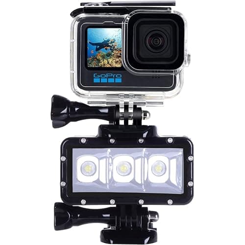 Suptig Diving Light - Waterproof Underwater Light for Gopro Hero 13/12/11/10/9/8/7/6/5/4/3/3+/Session/AKASO/DJI Osmo - 147ft (45m) thumbnail 5